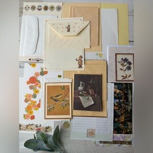 Vintage Stationery Bundle Penpal Snail Mail Junk Journal Ephemera Paper Pack